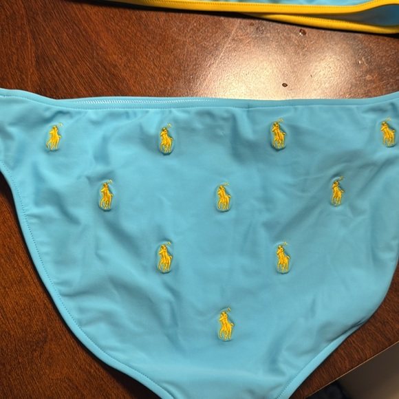 NWT Polo Ralph Lauren Girls Bikini - Light Blue w. Yellow, Size 16 - Picture 9 of 10